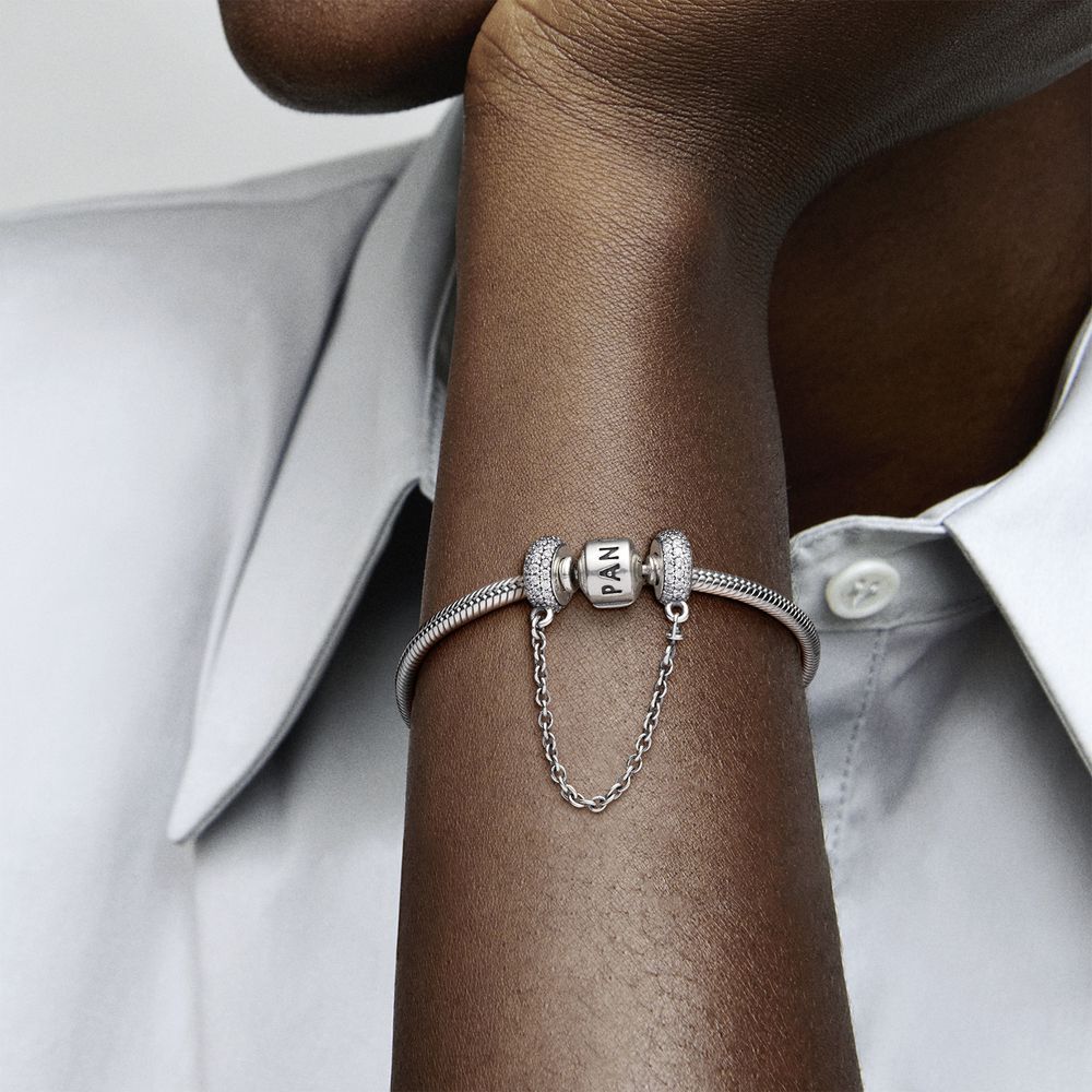 PANDORA Bracelet With Charms Brand New - Chiseled Elegance and Pave  Inspiration | eBay