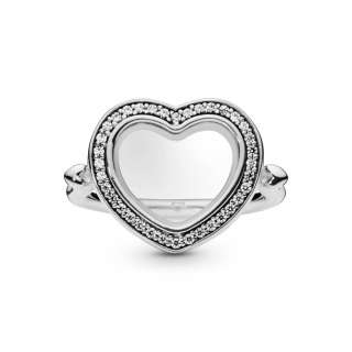 Pandora Lockets Sparkling Heart Ring 