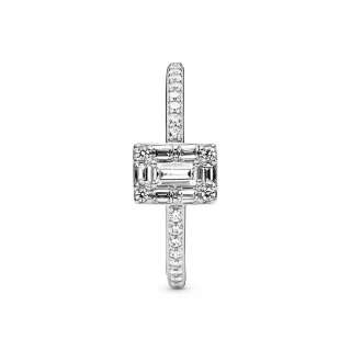 Sparkling Square Halo Ring 