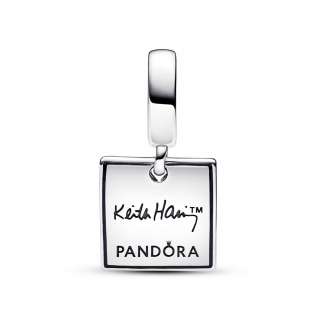 Dvojni viseči obesek s hodečimi srčki Keith Haring™ x Pandora 