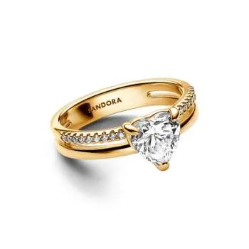 Double Band Heart Ring 