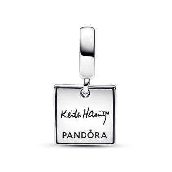 Dvojni viseči obesek s hodečimi srčki Keith Haring™ x Pandora 
