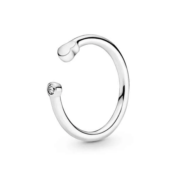 Polished Heart Open Ring 