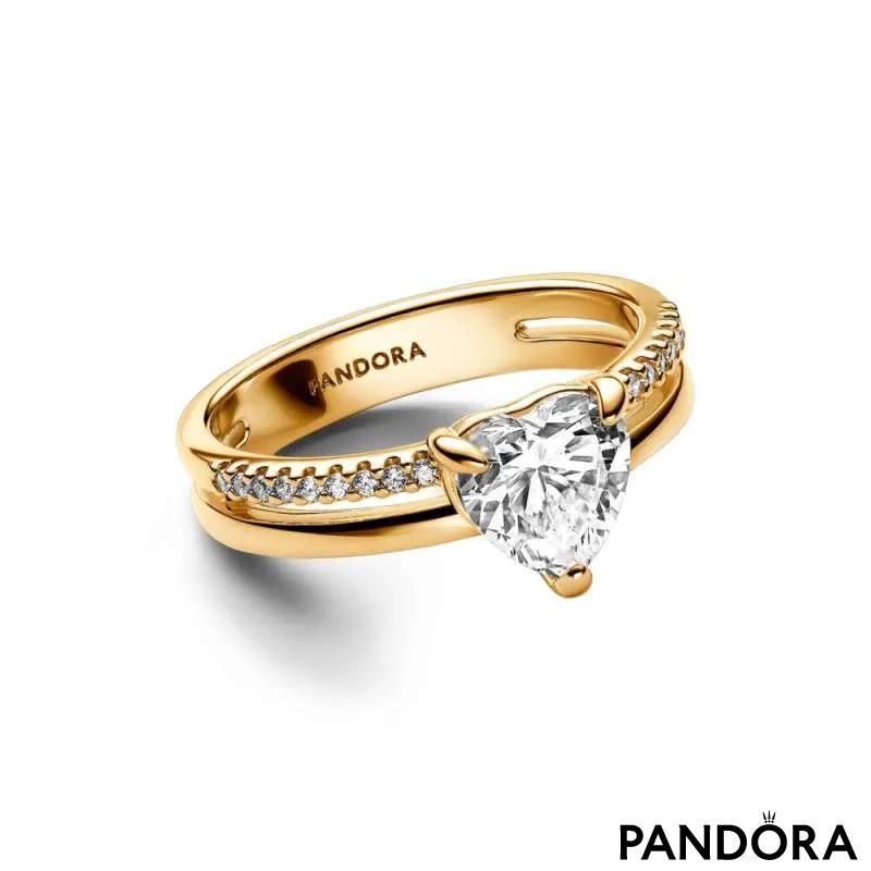 Pandora Sparkling Wishbone Heart Ring - Anfesas Jewelers