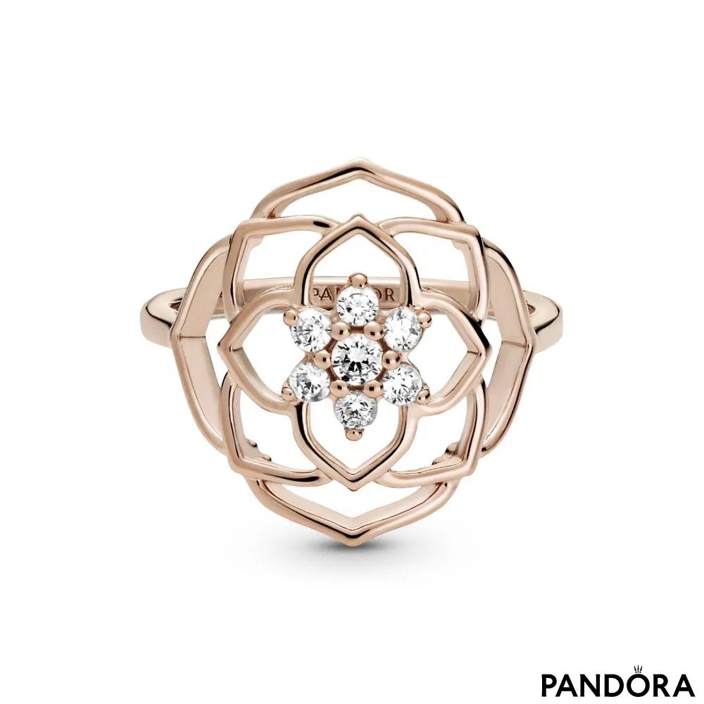 PANDORA Rose Ring, Statement Rose Petals, Clear CZ - Size 54 - American  Jewelry