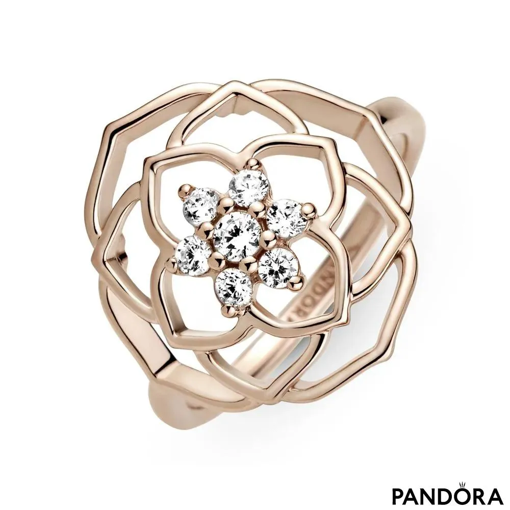 Prstan z motivom vrtnice Pandora Rose 