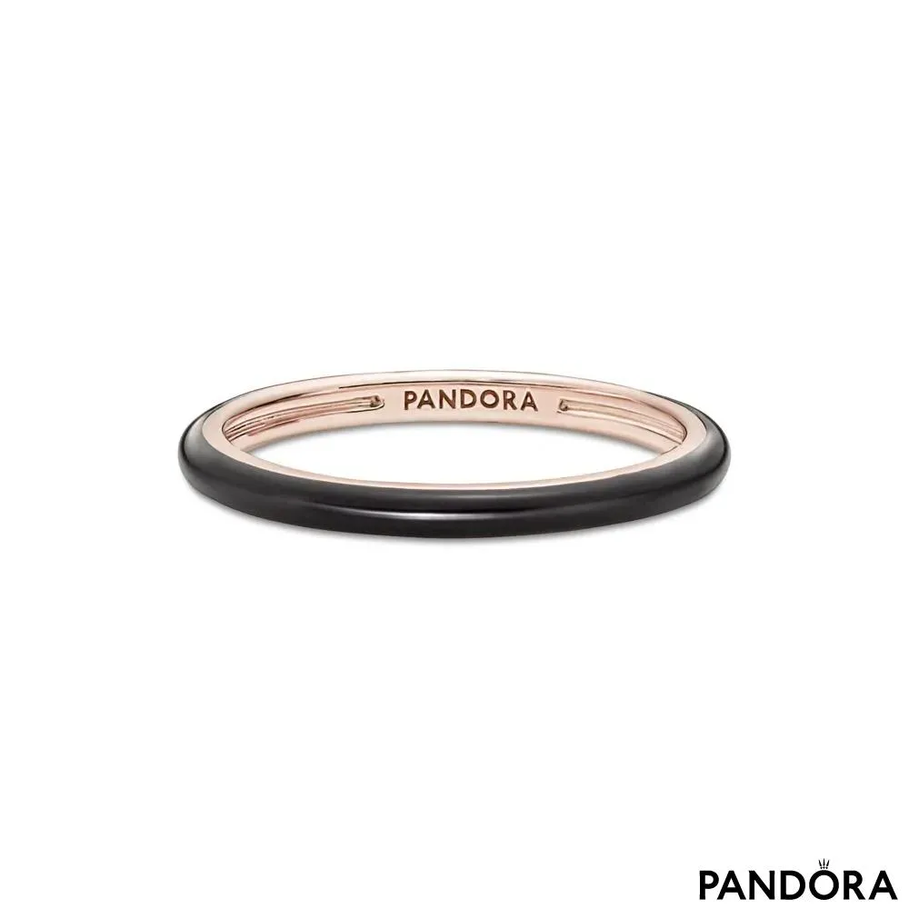 Pandora ME Black Enamel Ring 
