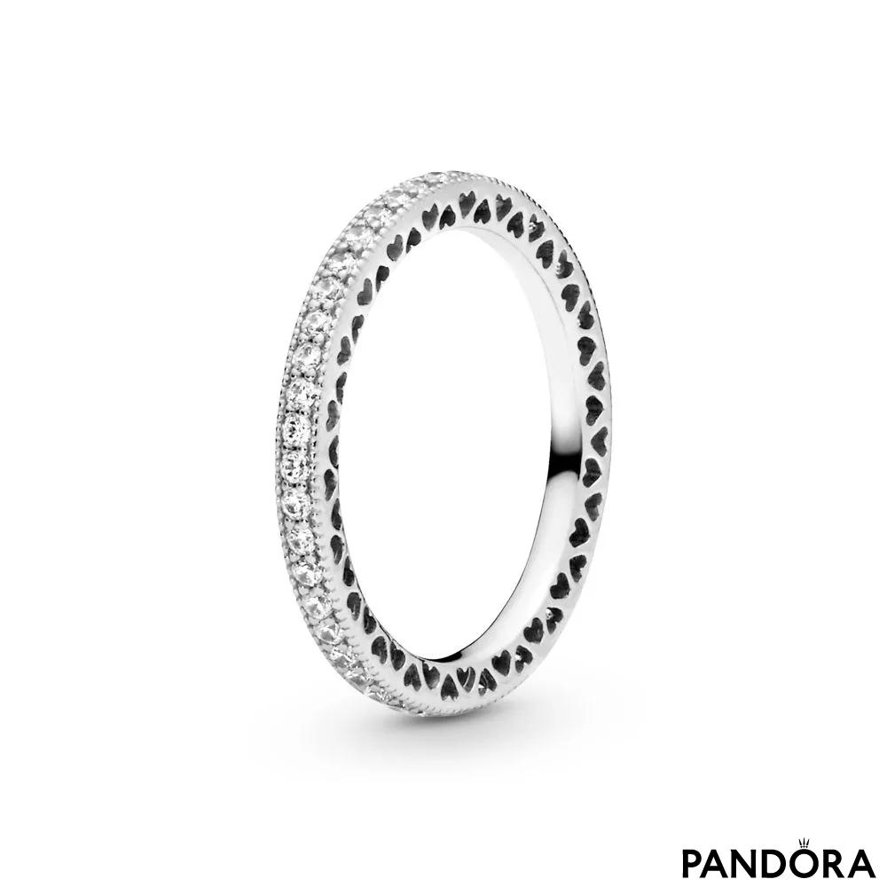Double Heart Sparkling Ring - Pandora Shine