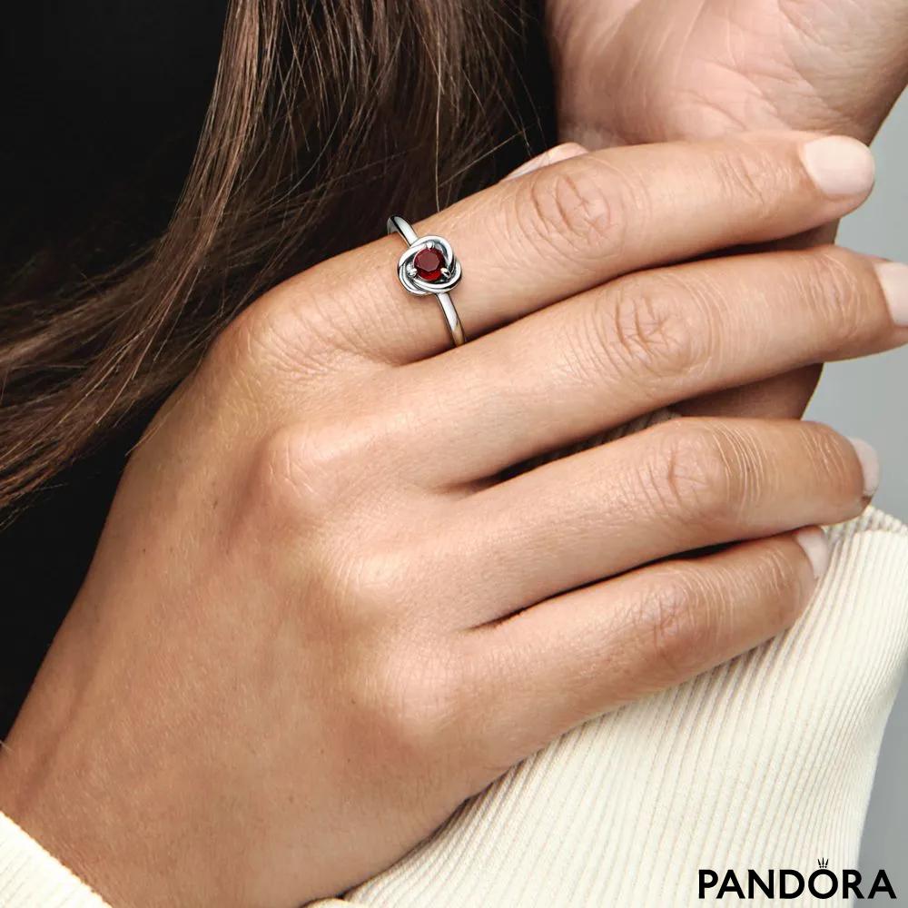 Pandora Sterling Silver & Cubic Zirconia Eternity Band Ring, Size 7.75 |  eBay