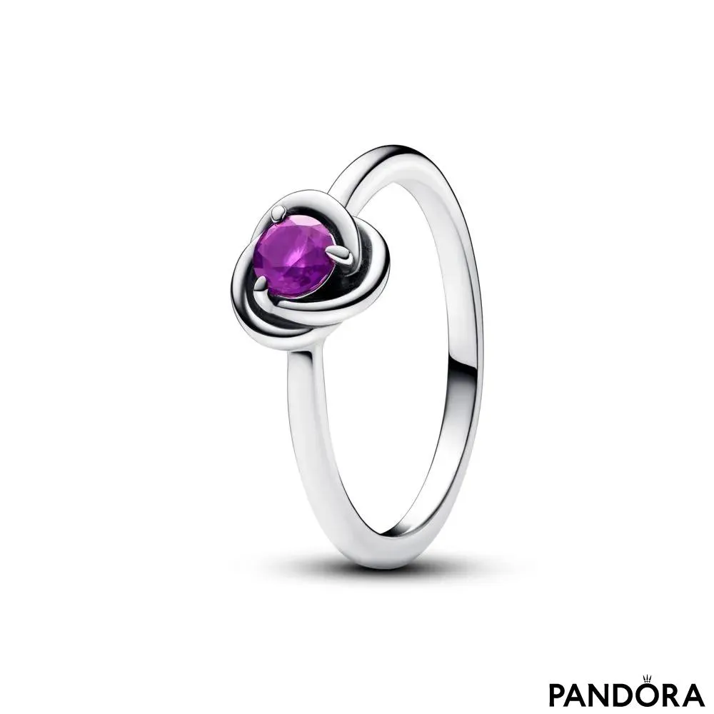 Purple Eternity Circle Ring 