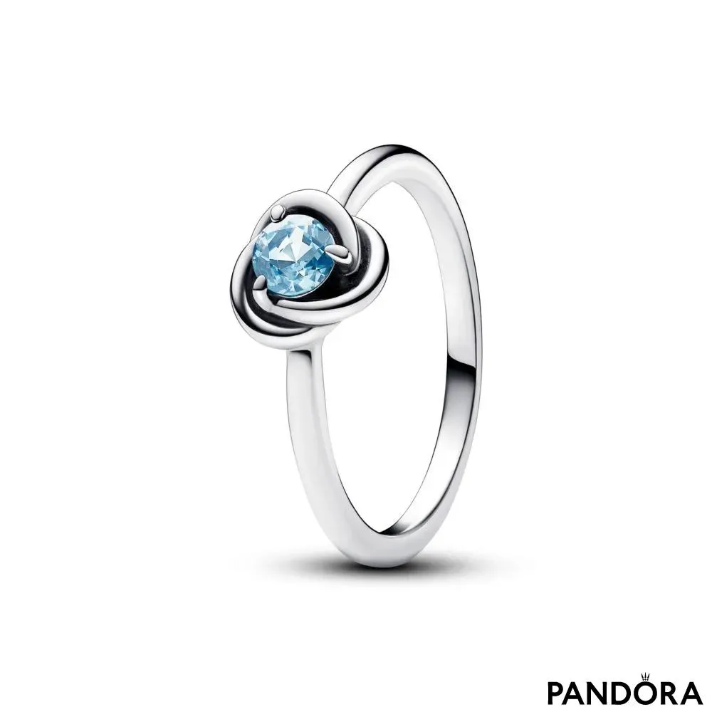 Sea Aqua Blue Eternity Circle Ring 
