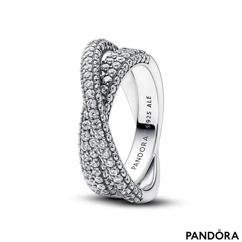 Pandora Timeless Pavé Crossover Dual Band Ring 