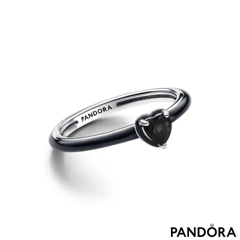 Pandora ME Black Chakra Heart Ring 