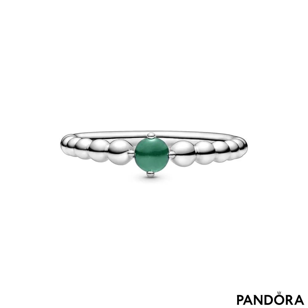 Pandora May Birthstone Beaded Ring Size 60 Brand New | eBay