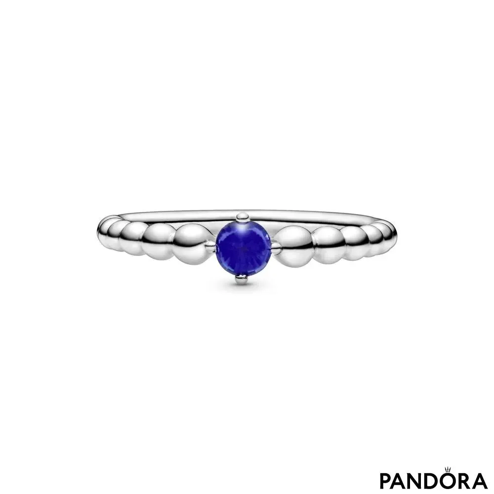 Sea Blue Beaded Ring 