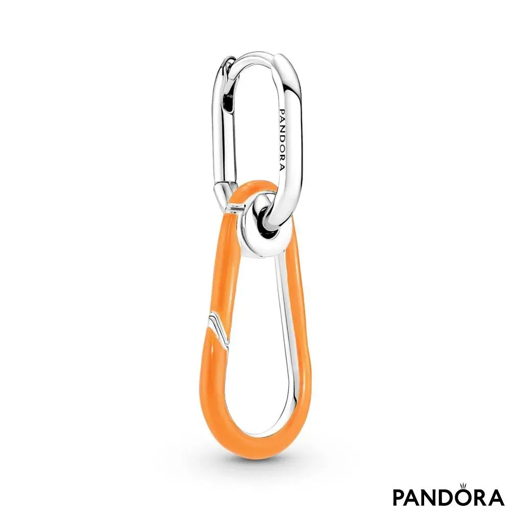 Pandora ME Bright Orange Hoop Link Earring 