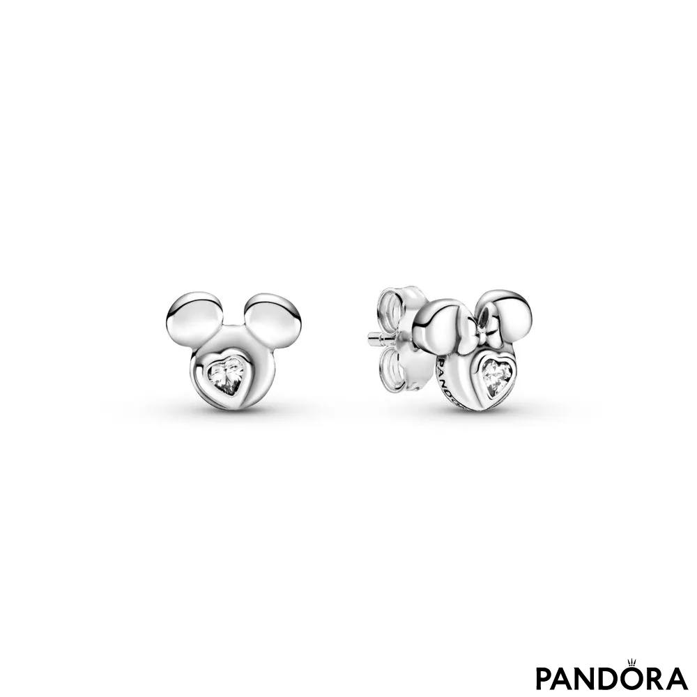 Disney Silver Crystal Mickey Mouse Earrings Argento.com