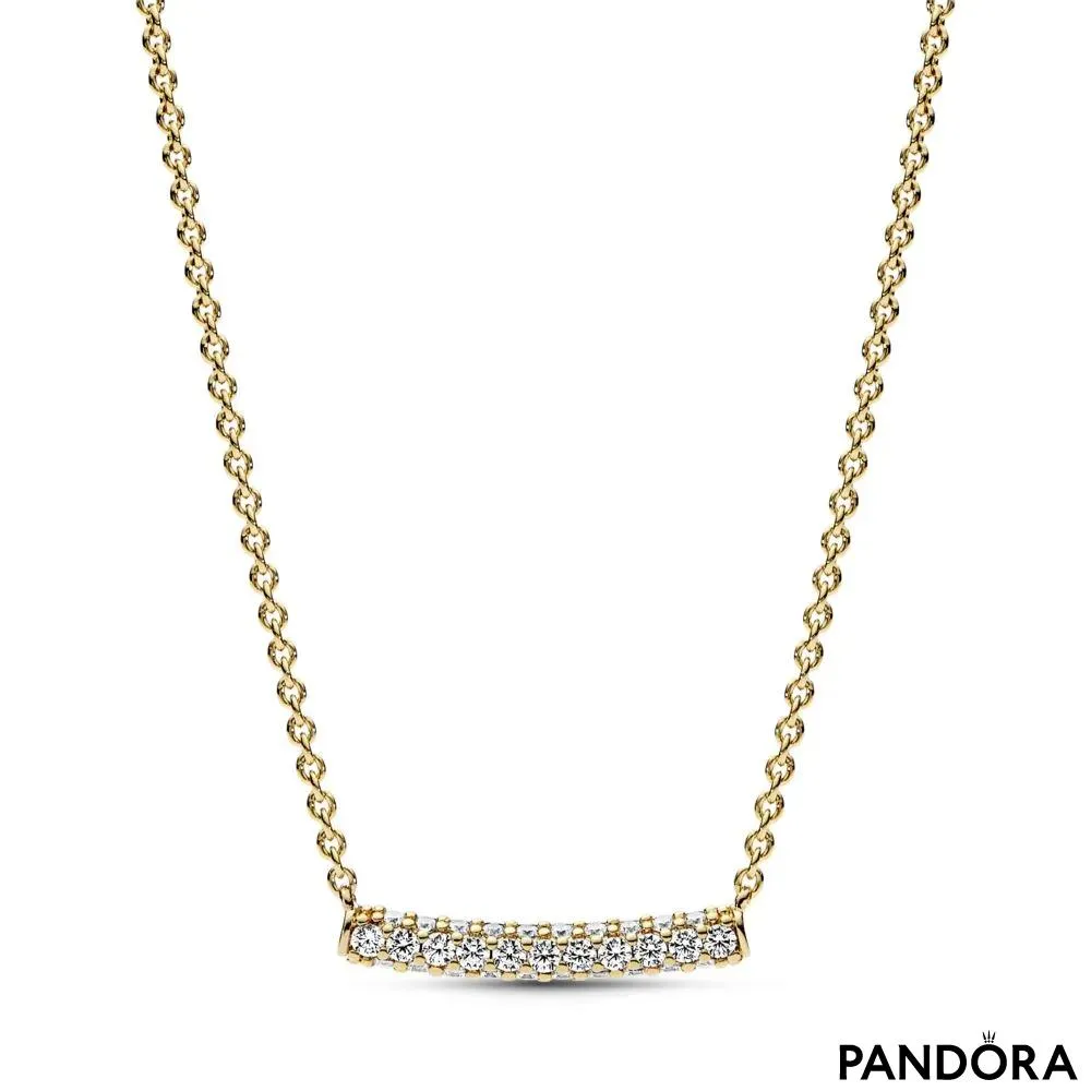 Pandora Timeless Pavé Single-row Bar Collier Necklace 