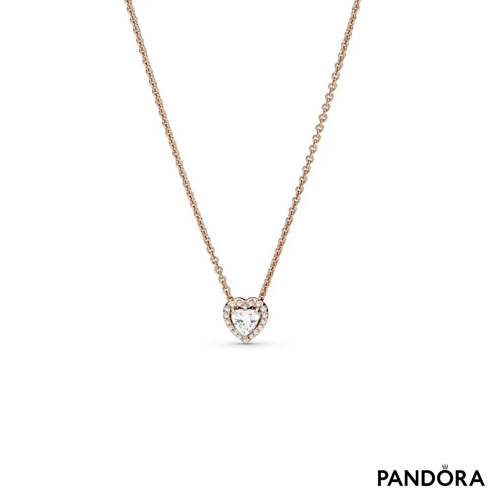 Ogrlica Pandora Rose s srčastim obeskom 
