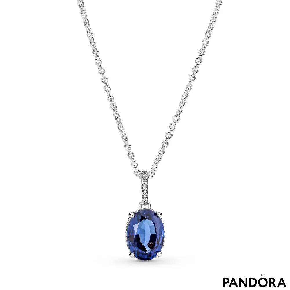 Ogrlica z modrim kristalom 