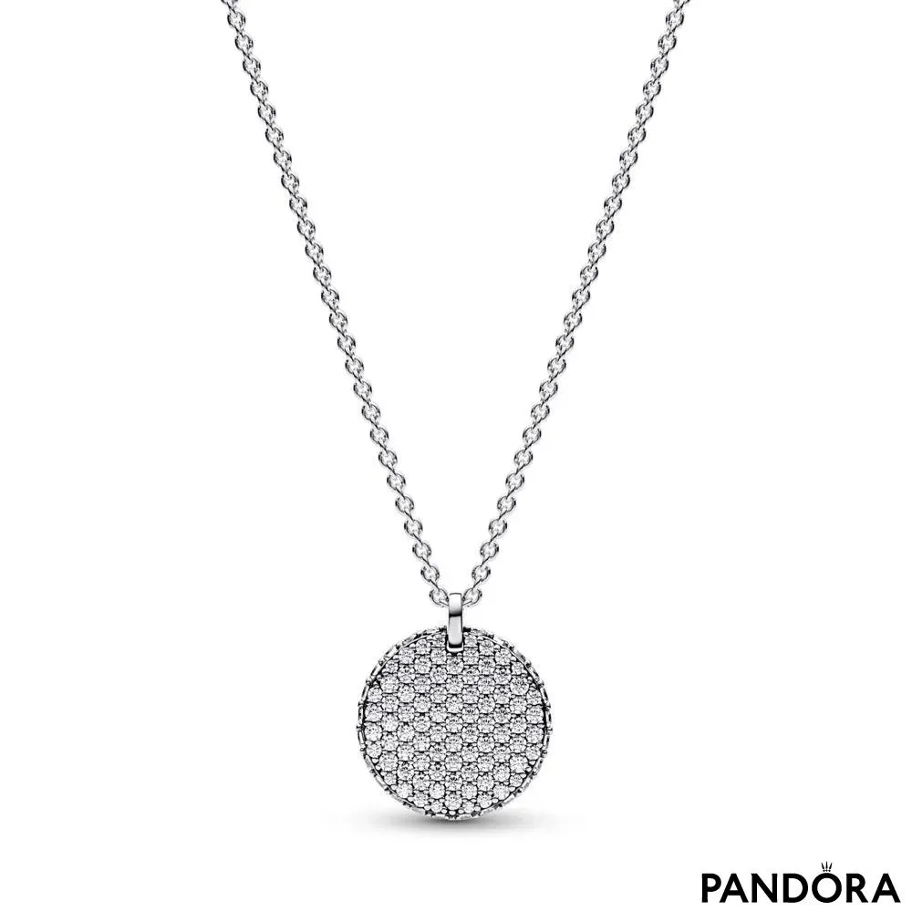Pandora Timeless Pavé Round Pendant Necklace 