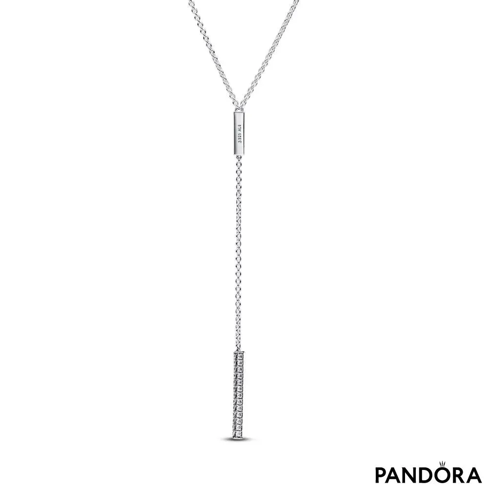 Pandora Timeless Pavé Prism Drop Necklace 