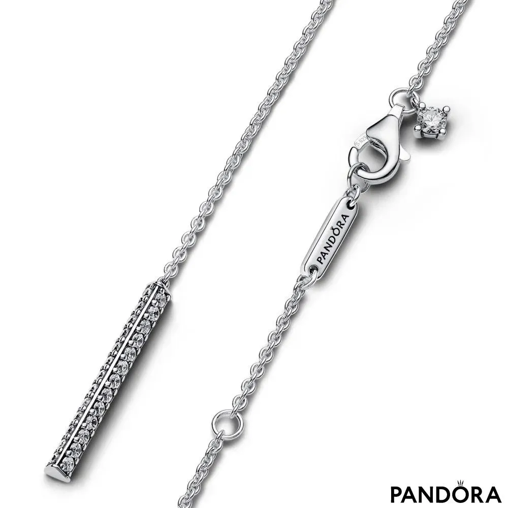 Pandora Timeless Pavé Prism Drop Necklace 