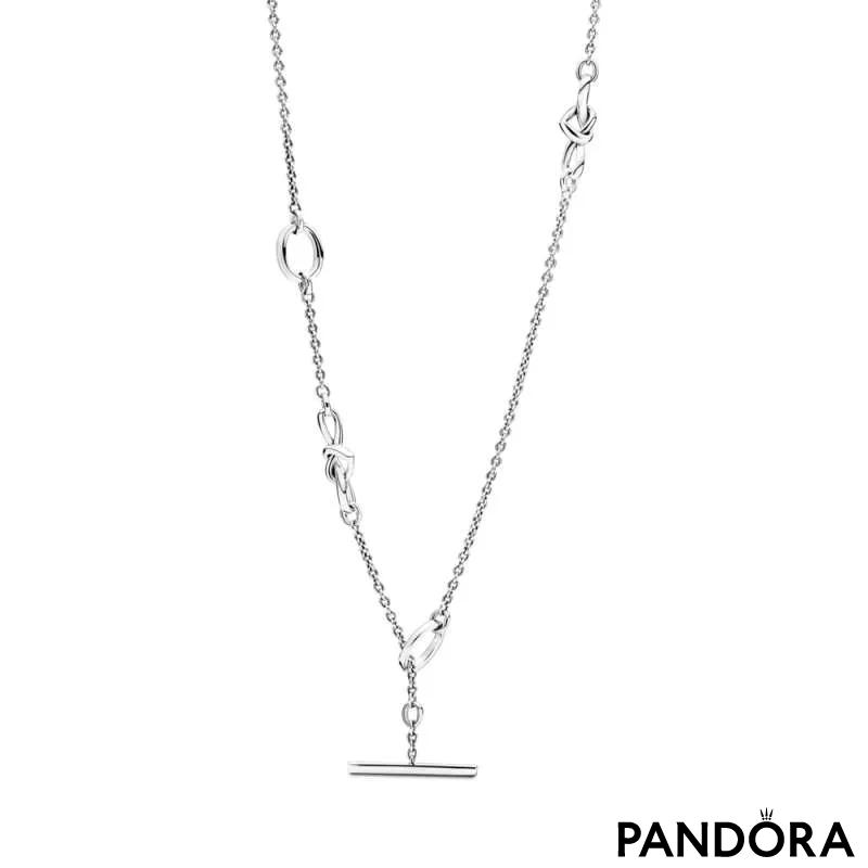 Sterling Silver 45cm T-Bar Heart Necklace – Zamels