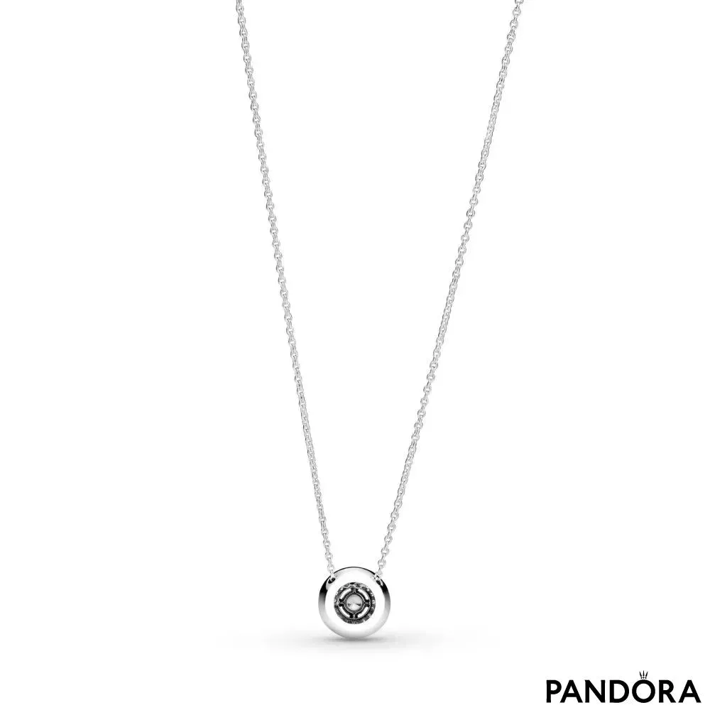 Sparkling Double Halo Collier Necklace 