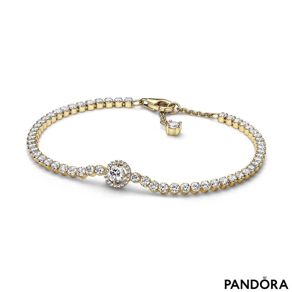 Sparkling Drops Tennis Bracelet - Pandora Rose * RETIRED * | PANDORA |  BeCharming.com