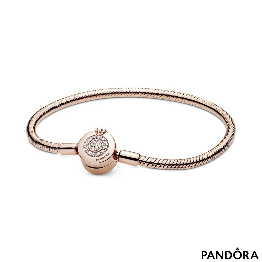 Pandora Moments Barrel Clasp Snake Chain Bracelet 588781C00