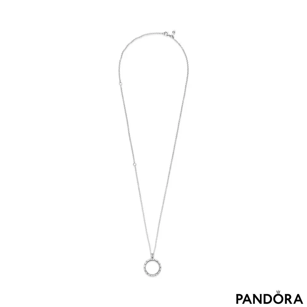 Pandora Floating Lockets Logo Necklace 