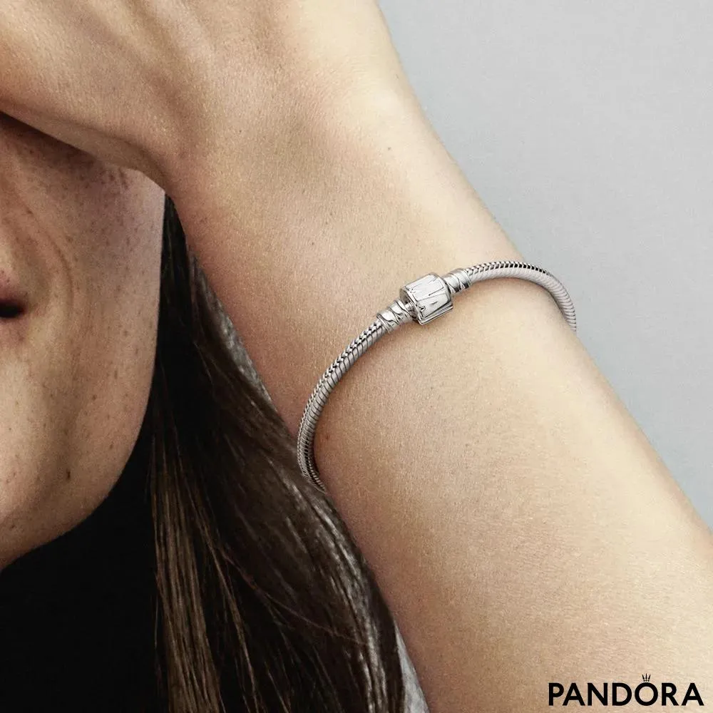 Pandora Moments Marvel Logo Clasp Snake Chain Bracelet 