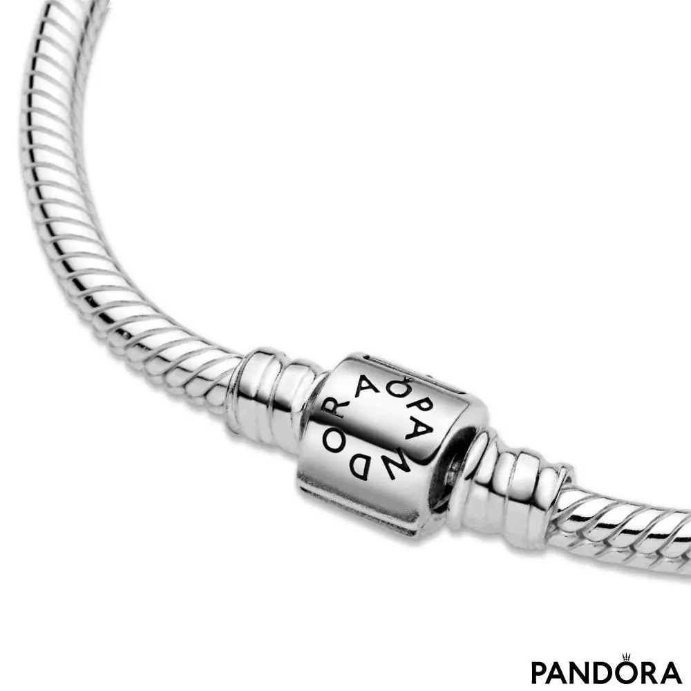 Pandora Moments Barrel Clasp Snake Chain Bracelet 