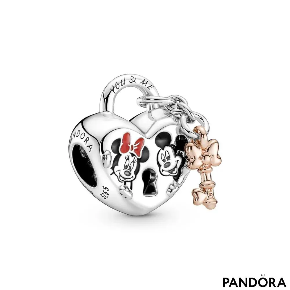Obesek v obliki ključavnice z motivom Miki in Mini Miške iz Disney kolekcije 
