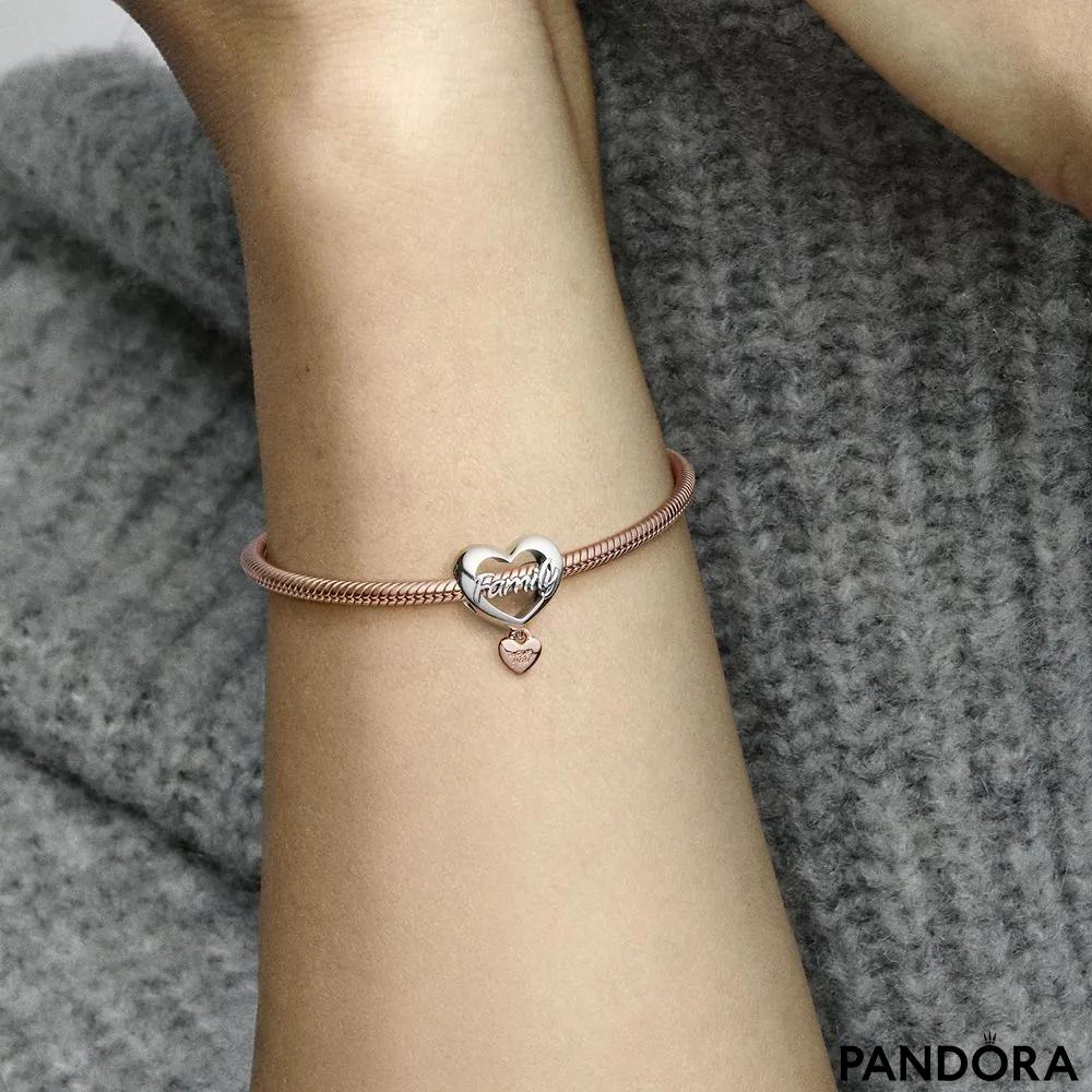 Pandora Rose Gold Heart Lock Starling Silver S925 Bracelet with Charms,  Women's Fashion, Jewelry & Organisers, Necklaces on Carousell