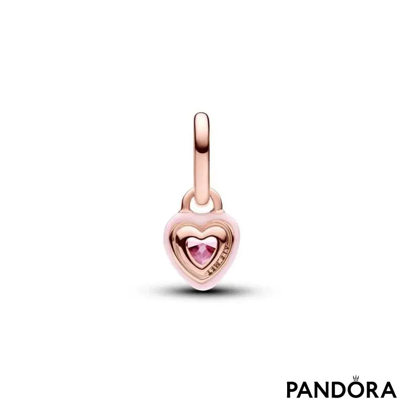 Mini viseči obesek z motivom rožnate srčne čakre Pandora ME 