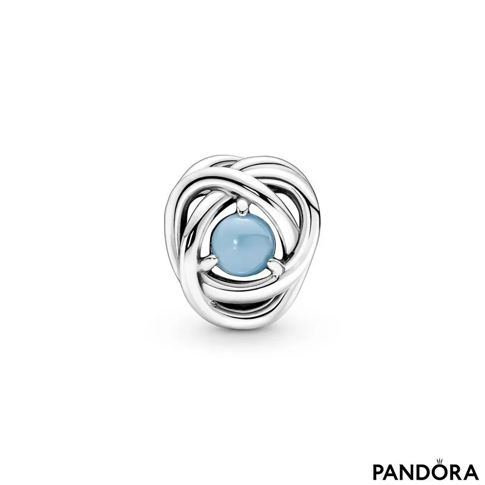 Turquoise Blue Eternity Circle Charm 