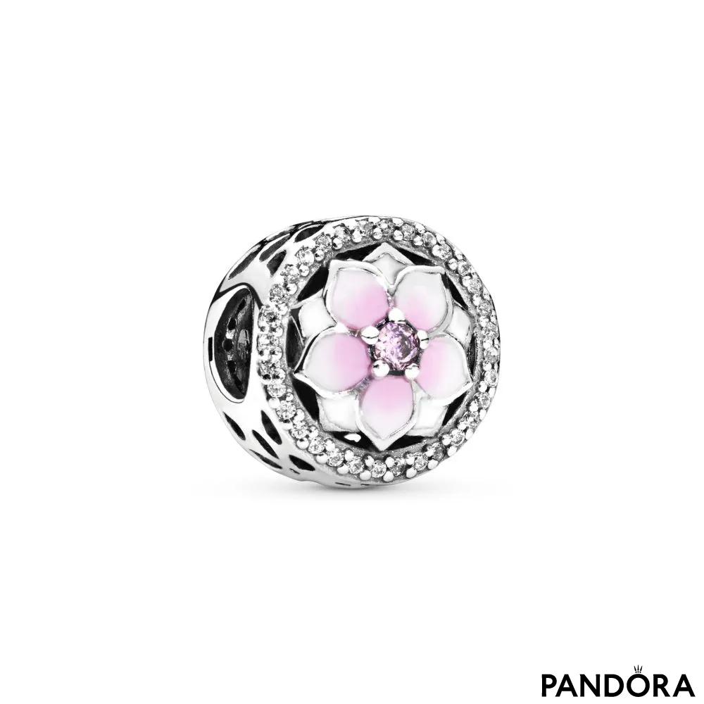 Magnolia Flower Charm Sterling Silver, Esquivel and Fees