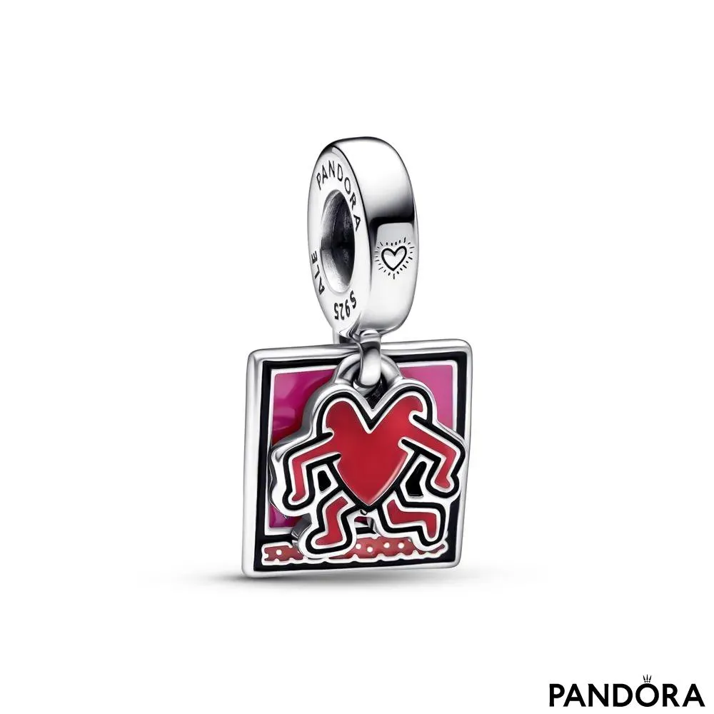 Keith Haring™ x Pandora Walking Heart Double Dangle Charm 