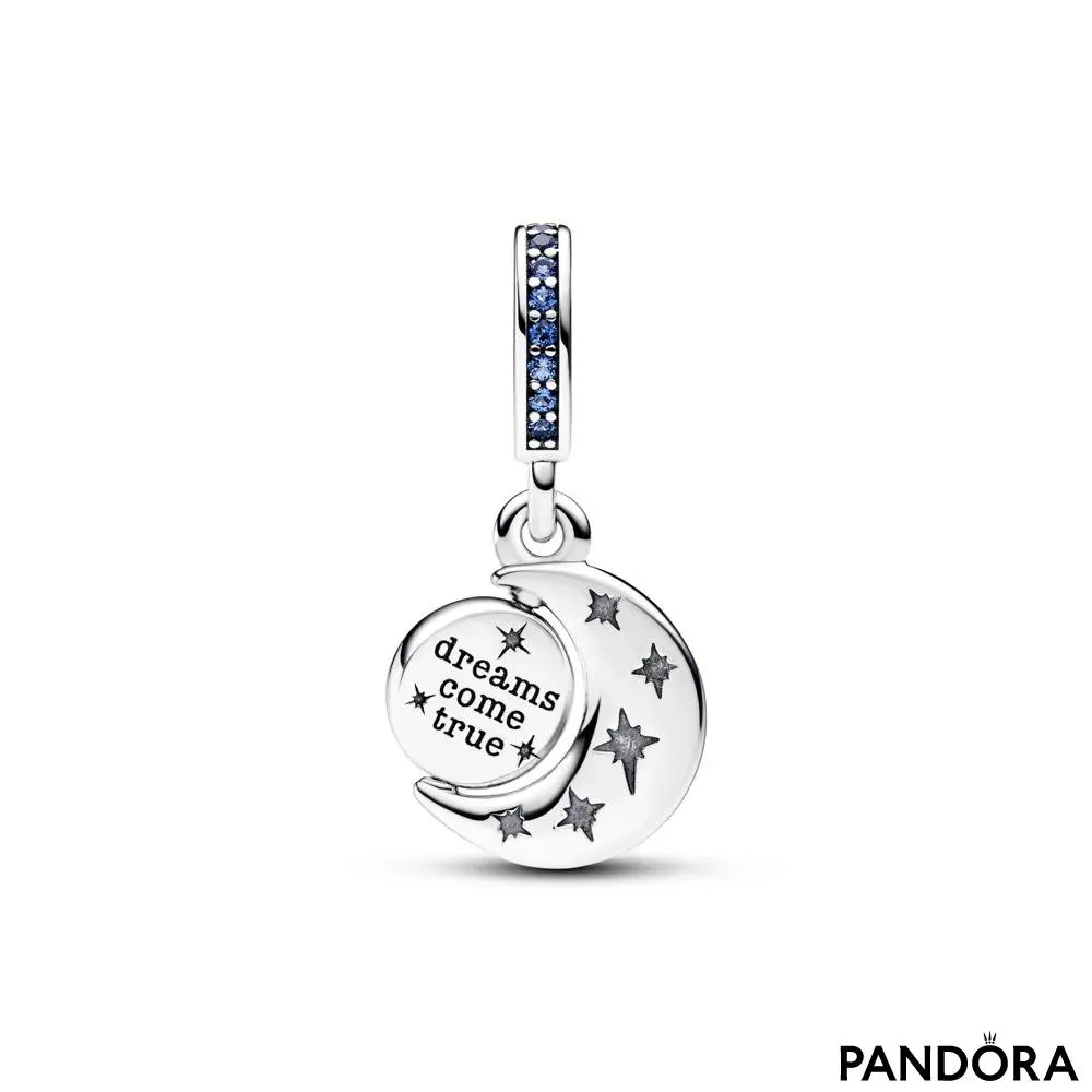 Sparkling Moon Spinning Dangle Charm 