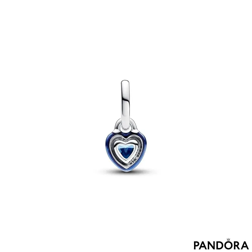 Mini viseči obesek z motivom modre čakre in srca Pandora ME 