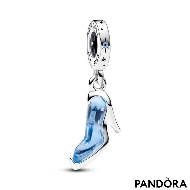 Dvojni viseči obesek z motivom steklenega čeveljčka Disney Cinderella 