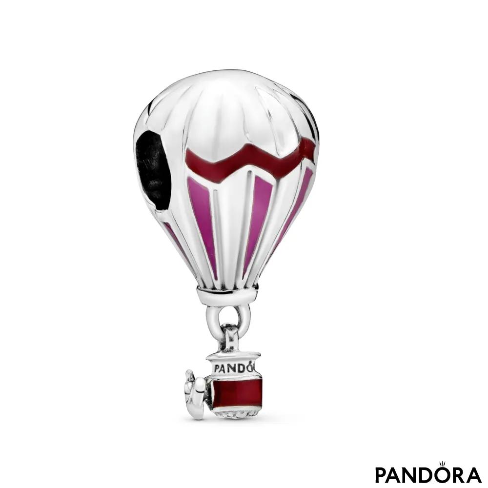 Couple Heart Hot Air Balloon Card Red / Pink -  UK