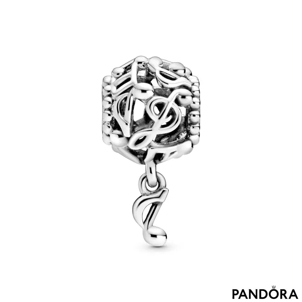 Openwork Music Notes Charm 