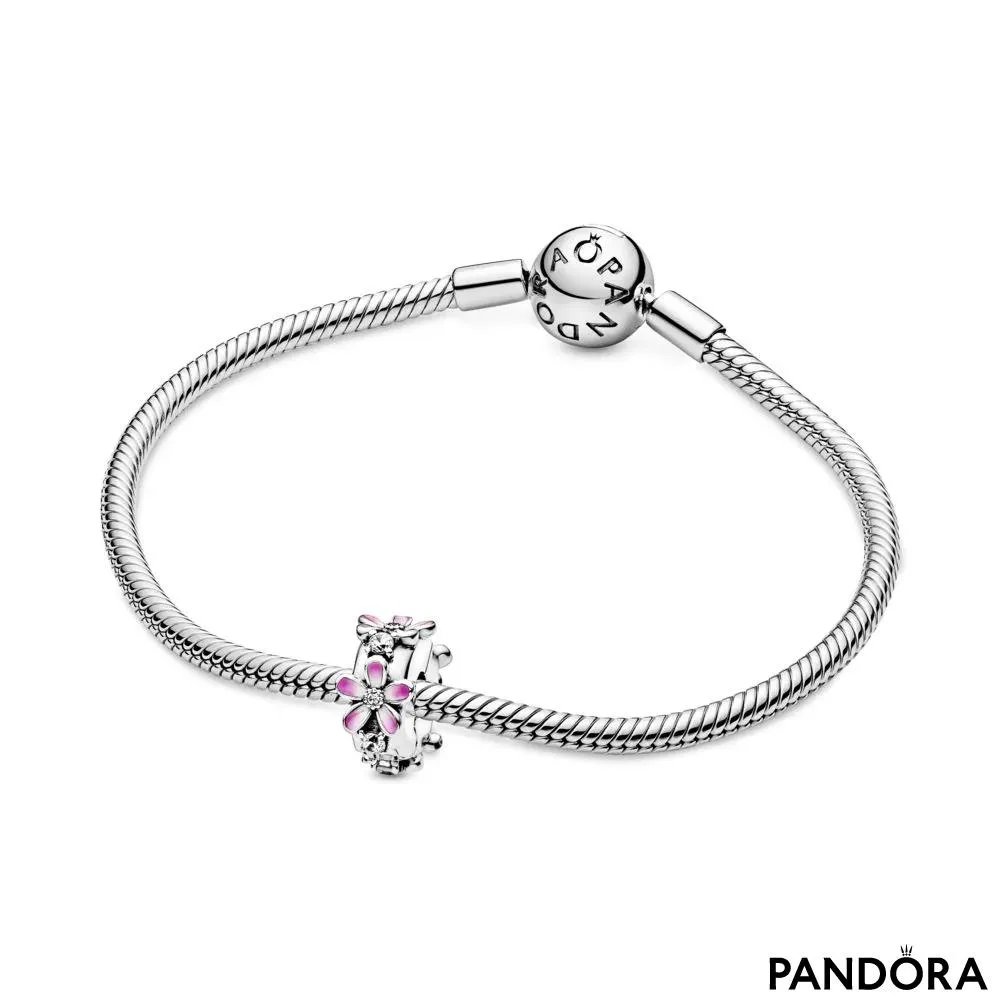Pink Daisy Flower Clip Charm 