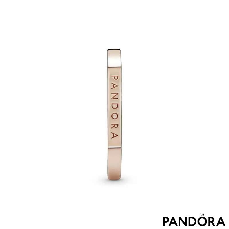 Prstan za nizanje Pandora Rose z logotipom 