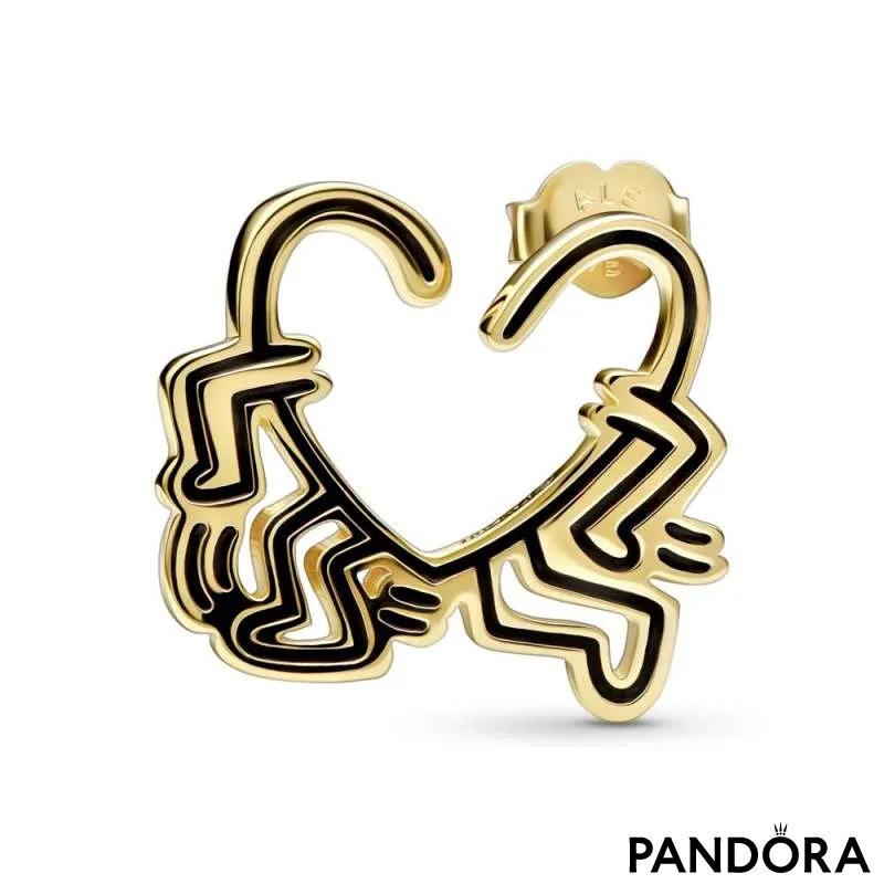 Uhančki Keith Haring™ x Pandora s hodečimi srčki​ 