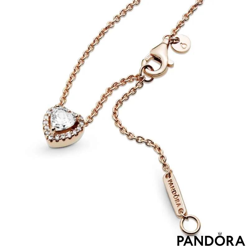 Ogrlica Pandora Rose s srčastim obeskom 