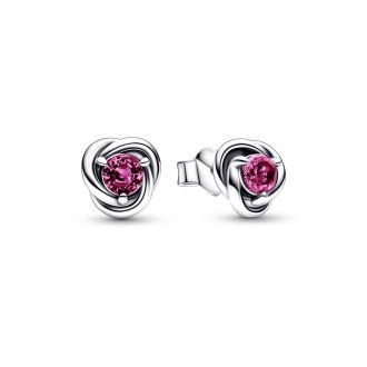 Birthstone oktober - neviseči rožnati uhani